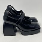 Jeffrey Campbell Reine Platform Shoes Womens 6 Black Mary Jane Chunky Heel 90’s
