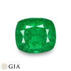 GIA Certified MUZO COLOMBIA Emerald 5.29 Ct. Natural SPRING GREEN Cushion