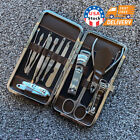 12 Piece Manicure Pedicure Nail Care Set Cutter Cuticle Clippers Kit Case