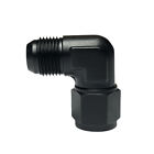 10AN AN10 Female Swivel To AN10 Male 90 Degree Elbow Adapter Fitting Black