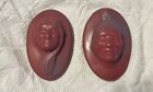 New ListingVan Briggle pottery, Pair of Native American wall plaques, mulberry, signed