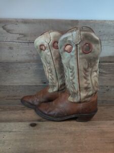 VINTAGE MENS TALL LEATHER MADE IN USA WESTERN BOOTS sz 11D