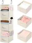 Hanging Closet Organizer 6-Shelf with 3 Removable Drawers & Side Pockets Bedroom