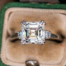 Elegant Women Cubic Zirconia 925 Silver Rings Wedding Jewelry Gift Size 6-10