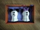 Disney Mickey Mouse & Minnie Mouse Ghost Salt And Pepper Shakers Halloween Fall