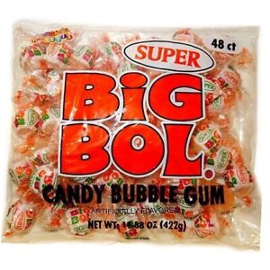 SUPER SIZE BIG BOL Candy Bubble Gum 48 count