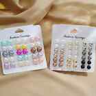 33 Pairs/set Of Exquisite Colorful Imitation Pearl Design Stud Earrings