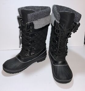 Fanture Womens Winter Waterproof ThinsulateSnow Boots Size 9