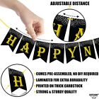 , Glitter Happy New Year Banner 2024-10 Feet, No DIY | New Years Banner for