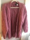 Ladies Cardigan by Country Shop, Size L, Dark Pink, Mohair&Wool, Pre Owned