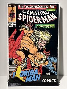 Amazing Spider-man #324 VG+ 4.5 newsie Todd McFarlane Sabretooth cover 1989