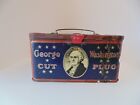 Vintage George Washington Cut Plug R J Reynolds Tobacco Tin Box Wood Handle