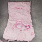Pottery Barn Children Kids Baby Pink Printed Emma  Cotton Side Zip Sleeping Bag