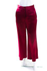 Alice + Olivia Womens High Waist Satin Wide Leg Pleated Pants Pink Silk Size 0