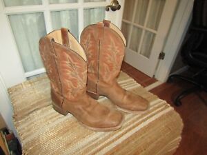 Cody James BBS17 Tan Square Toe Cowboy Western Boots Men's size 12 D
