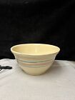 New ListingMcCoy Pottery Oven Ware Mixing Bowl 10” Blue And Pink Stripe USA Vintage