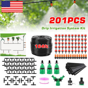 164FT Drip Irrigation Kit Automatic Garden Irrigation System Plant Watering Drip