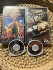 PSP Bundle Need For Speed Most Wanted, Harry Potter Goblet, Ridge Racer & Movie
