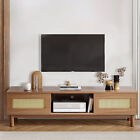 Rattan TV Stand Cabinet for Tvs Up to 65 Inch Entertainment Center Media Console