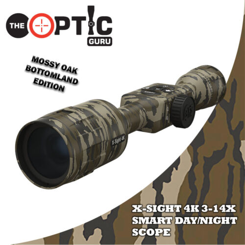 ATN Mossy Oak Bottomland X-Sight 4K Pro 3-14x Smart Day/Night Rifle Scope