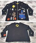 VTG The Quaker Factory Cardigan Womens 3X Button Sweater Haunted House Halloween