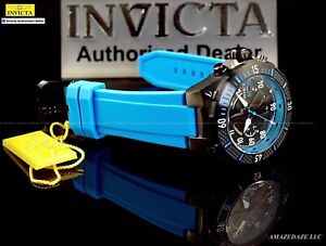 NEW Invicta Men's 50mm Aviator  Chronograph BLACK DIAL Stainless Steel Watch !!