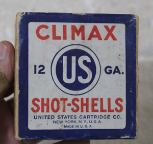 US CLIMAX 12 GA SHOTGUN SHELL BOX EMPTY 2 PIECE