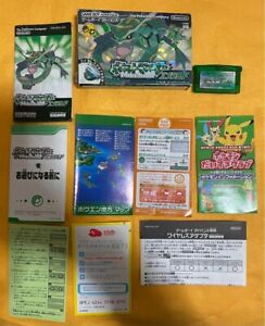 GBA Pokemon Emerald Japanese Game Boy Advance Authentic w/box