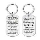 Happy 20th Anniversary Keychain Gifts for Wife Couple Men Him 20 Year Wedding
