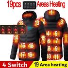 Winter Men 19 Areas Heated Jacket USB Outdoor Electric Heating Jackets Warm Coat