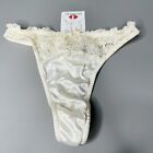 Victoria Secrets vintage ivory second skin thong size small 1997 HTF