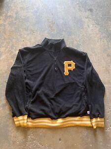 New ListingVintage MLB Pittsburgh Pirates Quarter Zip Coat Jacket Size XL