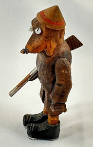 Vtg Ralph E Thayer Wood Carving Dog 