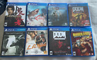 PS4 8-game lot/bundle used game lot for Playstation 4 - Doom, God of War +more!