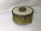 KK48 Vintage Globe 24 kt Gold Plated Filigree Jewelry Box - Set of 1 Jewelry Box