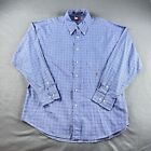 Tommy Hilfiger Shirt Men’s size XL Checkered Button Down Long Sleeve Blue Plaid