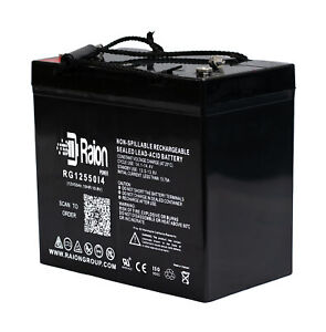 Raion Power 12V 55Ah Replacement Battery For Chilwee 6-FM-55