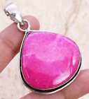 Simulated Ruby 925 Silver Plated Handmade Pendant of 2