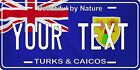Turks and Caicos Flag License Plate Personalized Custom Car Bike Motorcycle