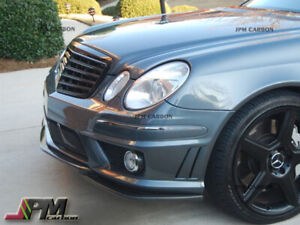 GH Style For 06-09 Benz W211 E63 AMG Front Bumper Lip CF Carbon Fiber