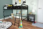 Metal Loft Bed Twin with built-in ladder, Junior
