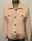 Fresh Produce Women’s Pink Jacket S Small Button Stretch Short Moto Coat New