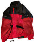 FirstGear Motorcycle Rain Jacket w/ Rainsuit Storage System Red/Black Mens XL