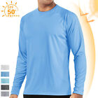 Men's UPF 50+ UV Protection Long Sleeve T-Shirt Sun Block Casual Fishing Shirts