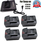 Battery for Snap on 18V 4000mAh CTB8185 CTB7185 CTB8187 CT7850 or CTC720 Charger