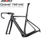 AIRWOLF Carbon Gravel Frame Road Bike Cyclocross Endurance Bicycle 700*40c Fast