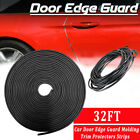32ft U Shape Rubber Seal Car Door Edge Guard Molding Trim Protectors Strip Black