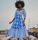 SIKA Designs Gloria Dress Blue Batik Cotton UK Size 8 / US Size 4 *sold out*