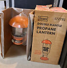 Vintage Sears  Double Mantle Propane Lantern 92072781 Coleman Pyrex Orange