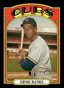 Ernie Banks 2021 Topps Heritage '72 Die Cuts Card #72DC-24 Chicago Cubs